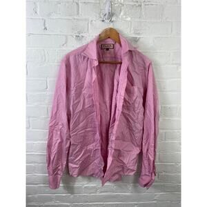 PINK Thomas Pink Men's Slim Fit Traveller Button Down Shirt Long Sleeve Size M